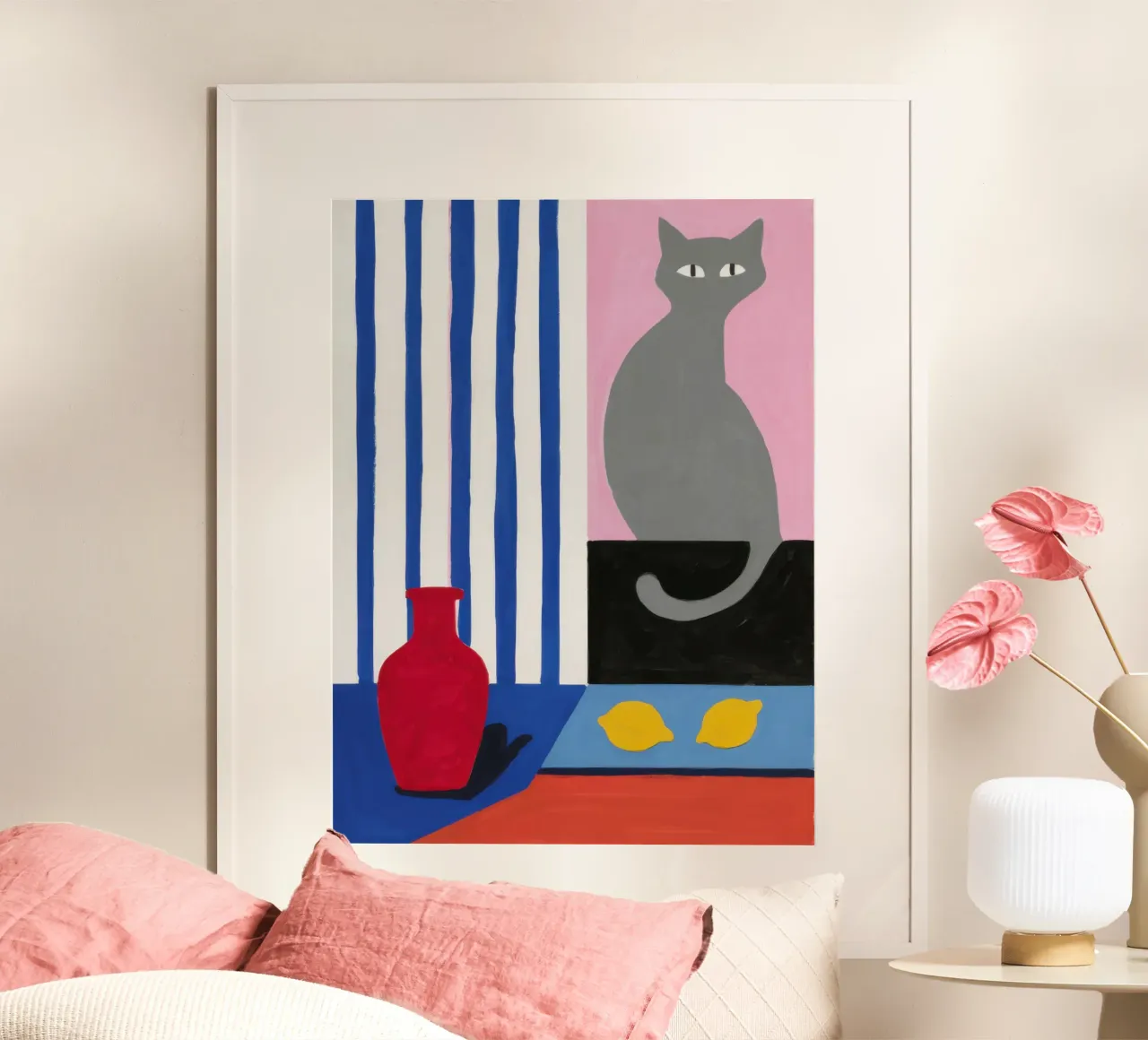 Stripe Seated Sentinel hahnemühle by Giant Foxs