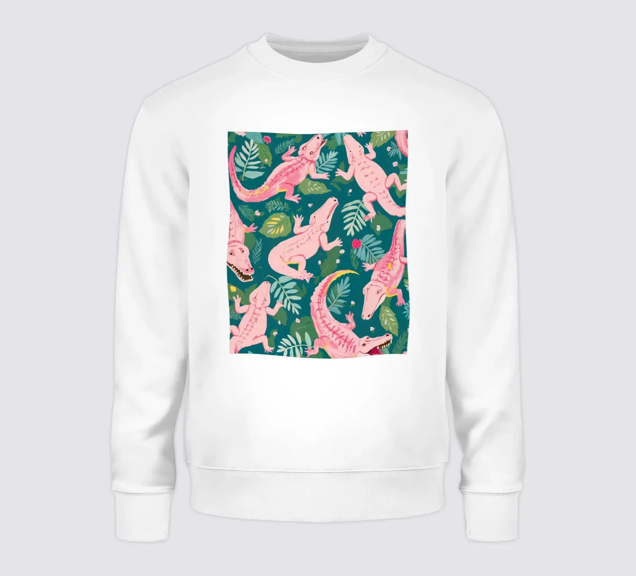 Party Gators Warning - Los cocodrilos rosas nadan aquí sudadera de 83oranges