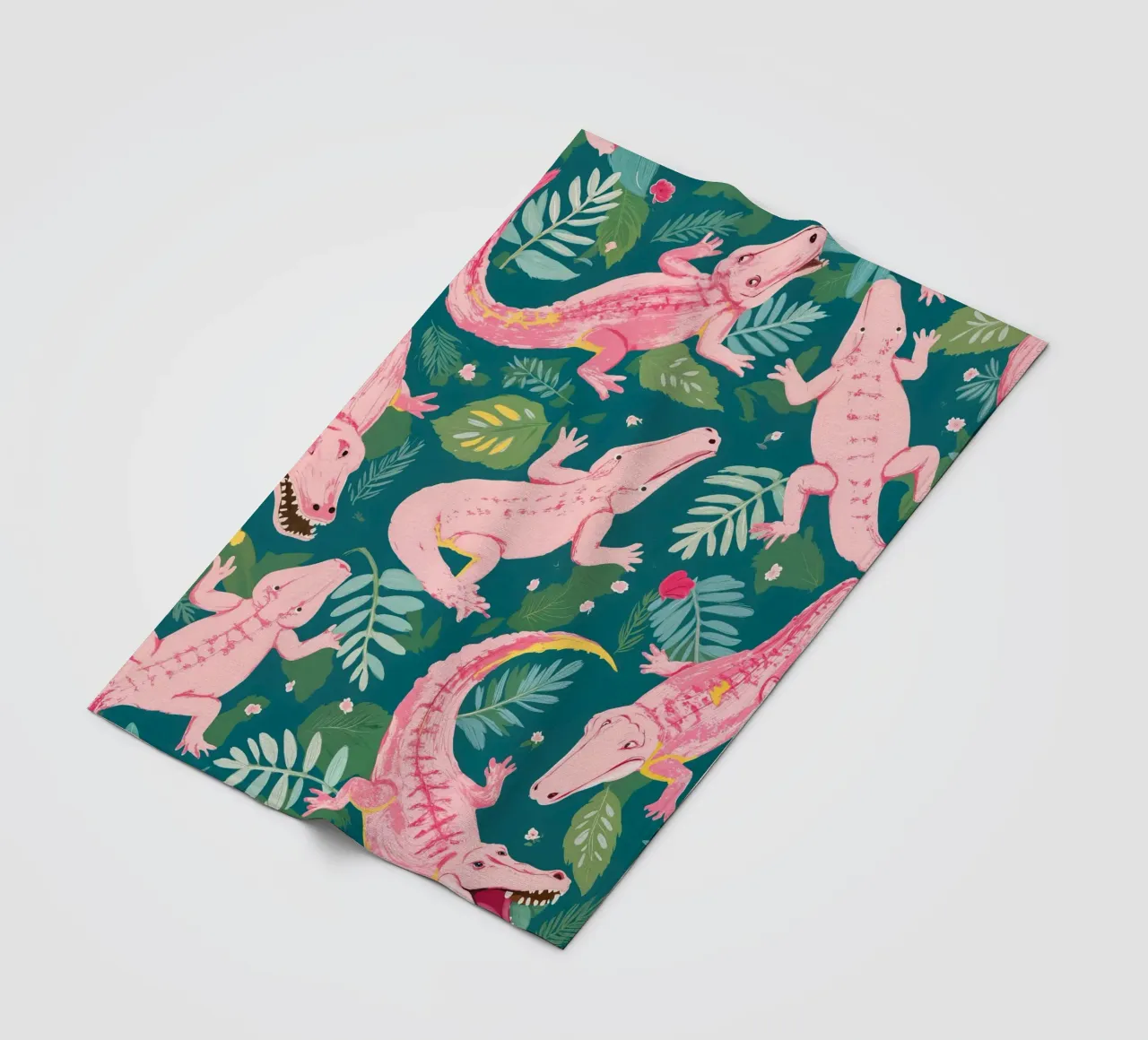 Party Gators Warnung - Hier schwimmen rosa Krokodile Fleecedecke von 83oranges