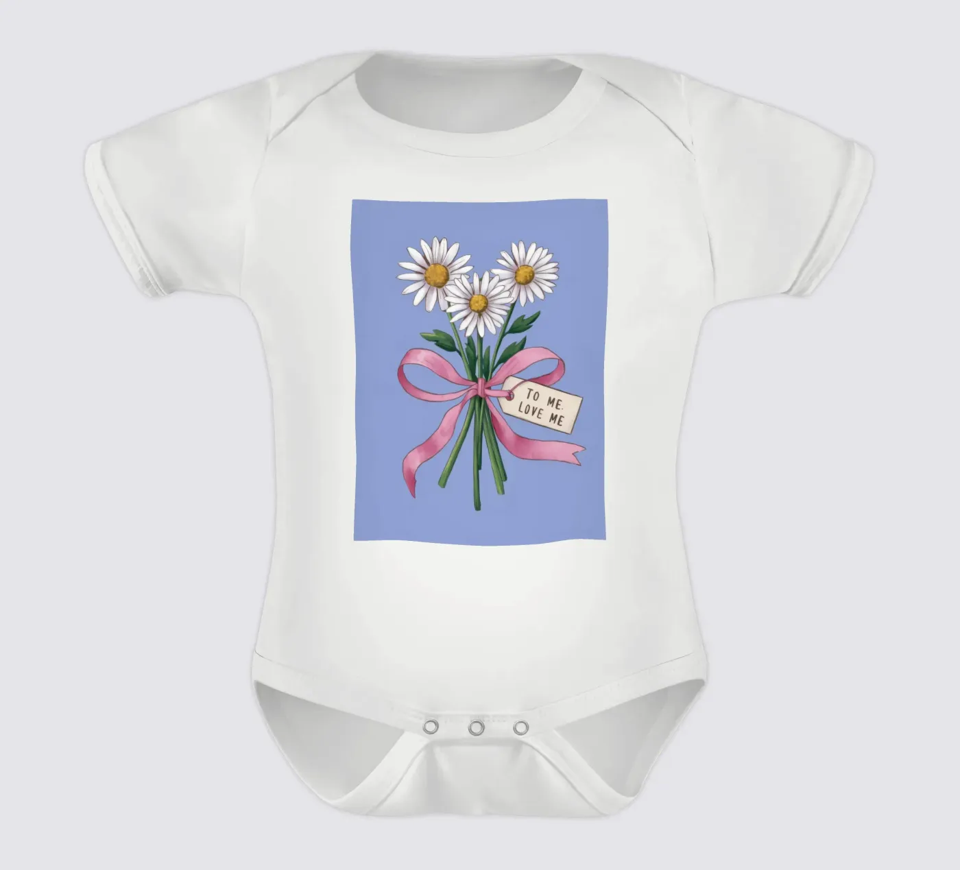 Daisy Note Devotion babyrompertje korte mouwen van Rain Balance