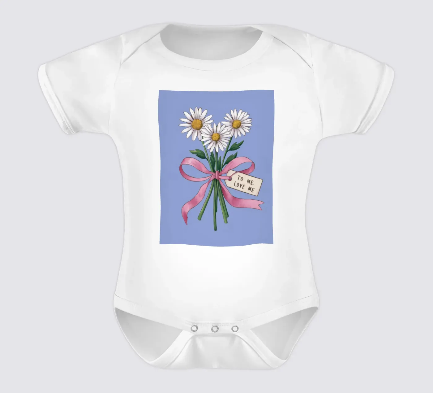 Daisy Note Devotion babyrompertje korte mouwen van Rain Balance
