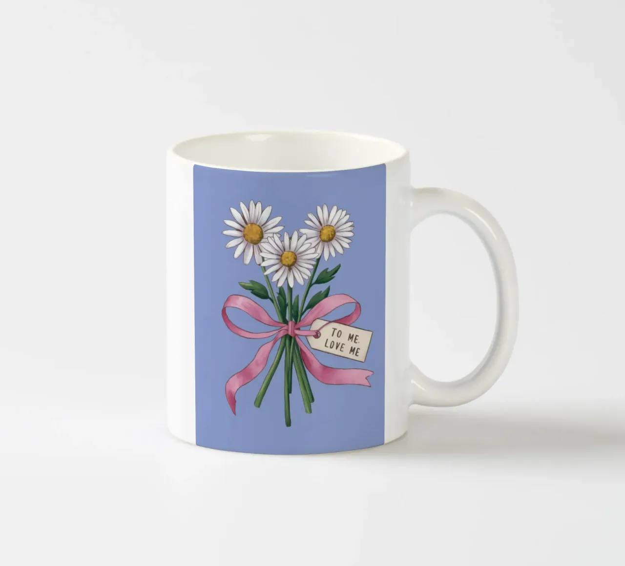 Devozione per le note della margherita tazza in ceramica da Rain Balance