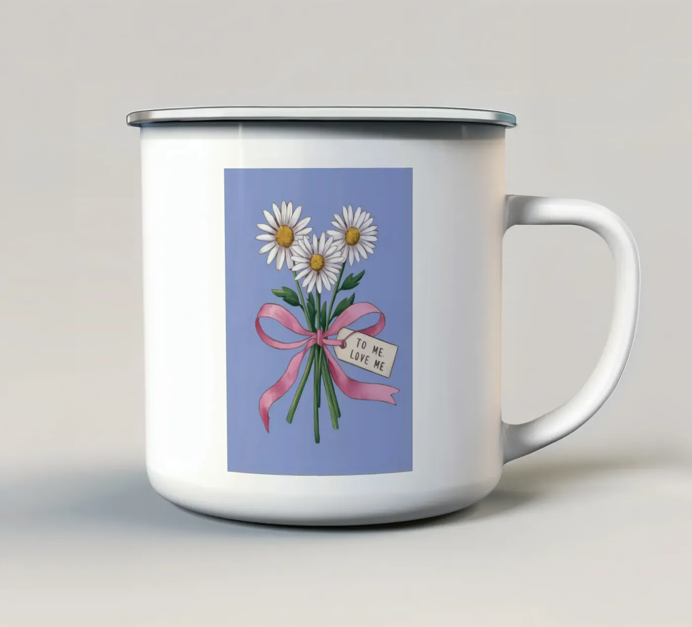 Daisy Note Devotion emaille mok van Rain Balance