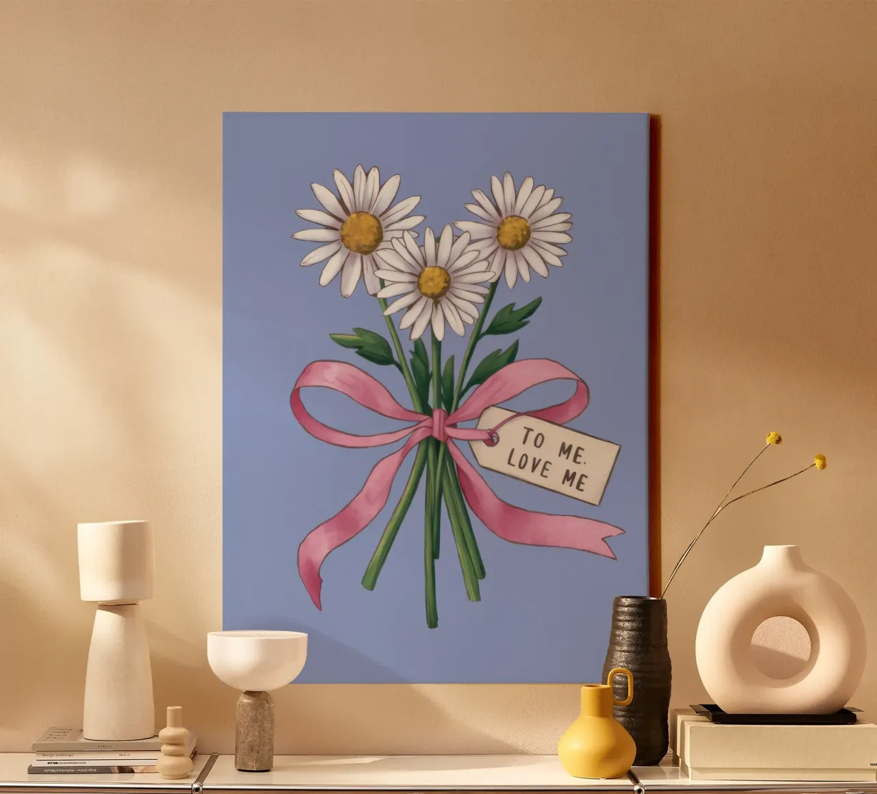 Daisy Note Devotion canvas by Rain Balance