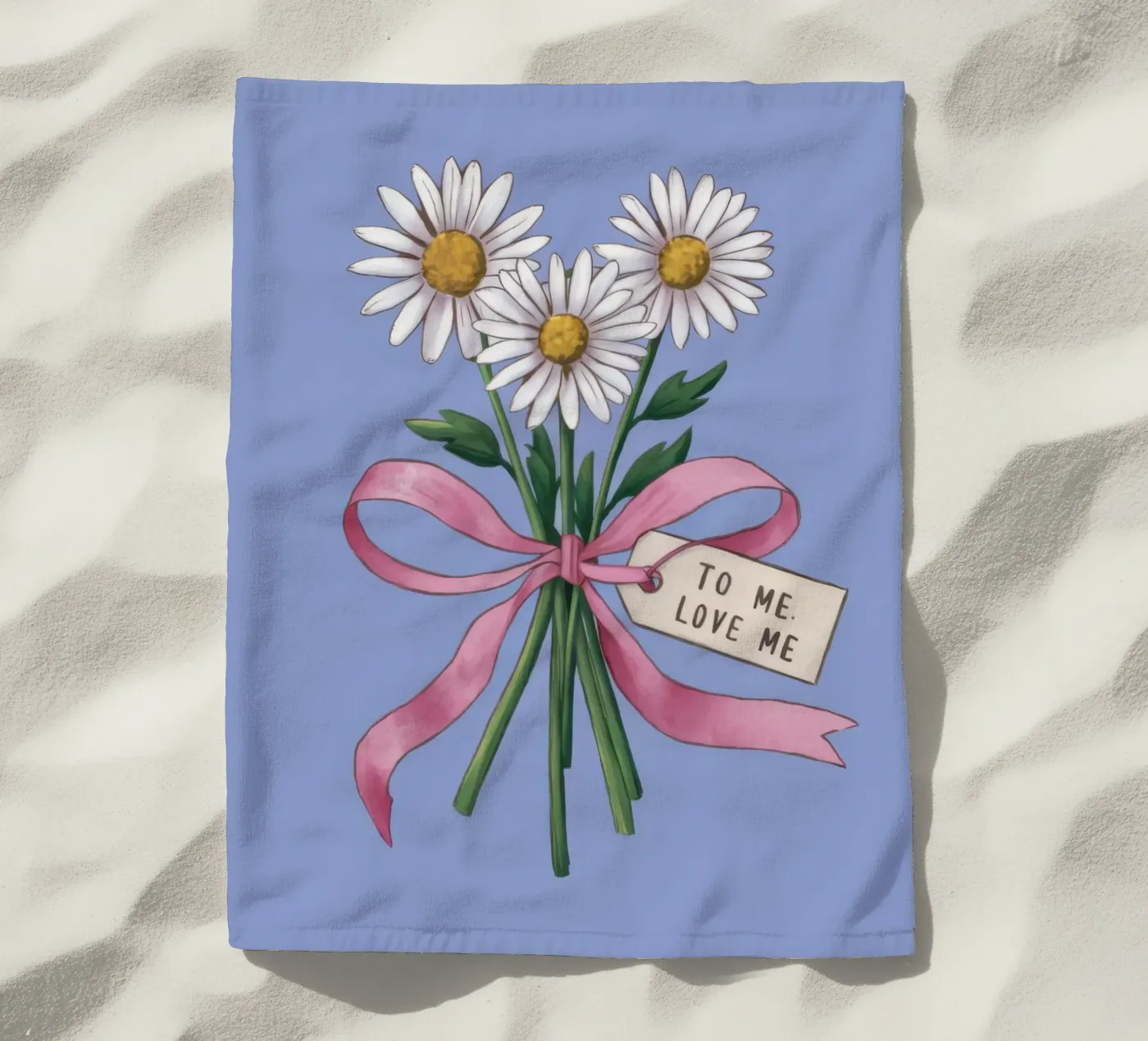 Daisy Note Devotion beach towel by Rain Balance