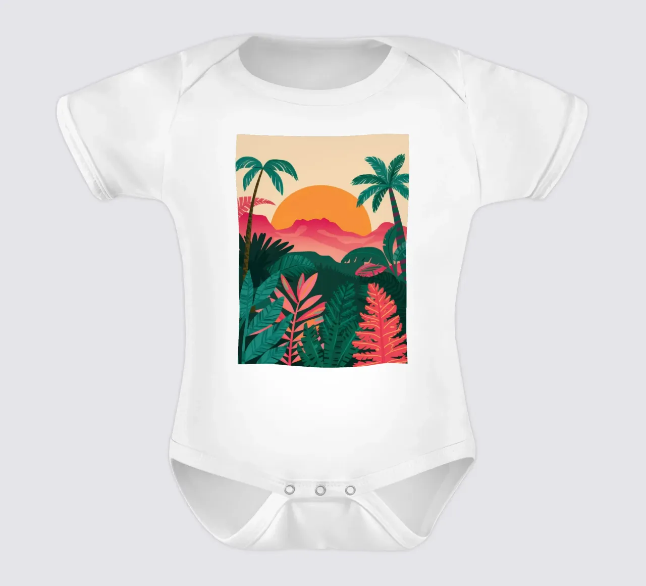 Jungle Sunset Serenity body neonato maniche corte da Reds Jays
