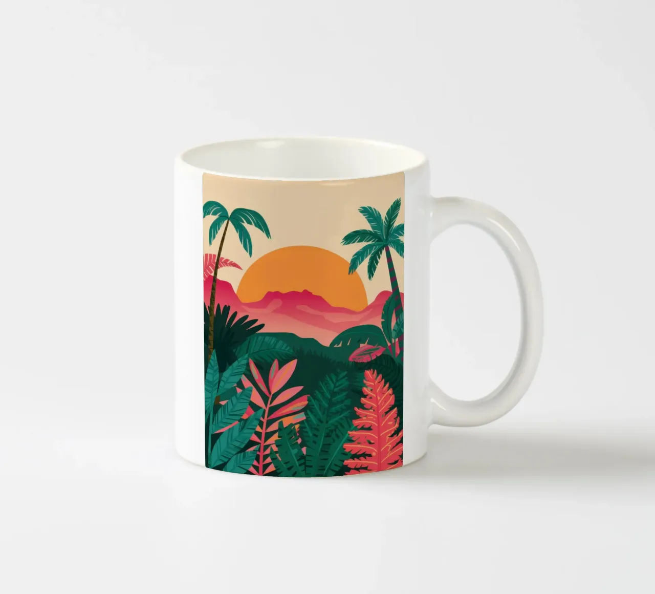 Jungle Sunset Serenity tazza in ceramica da Reds Jays
