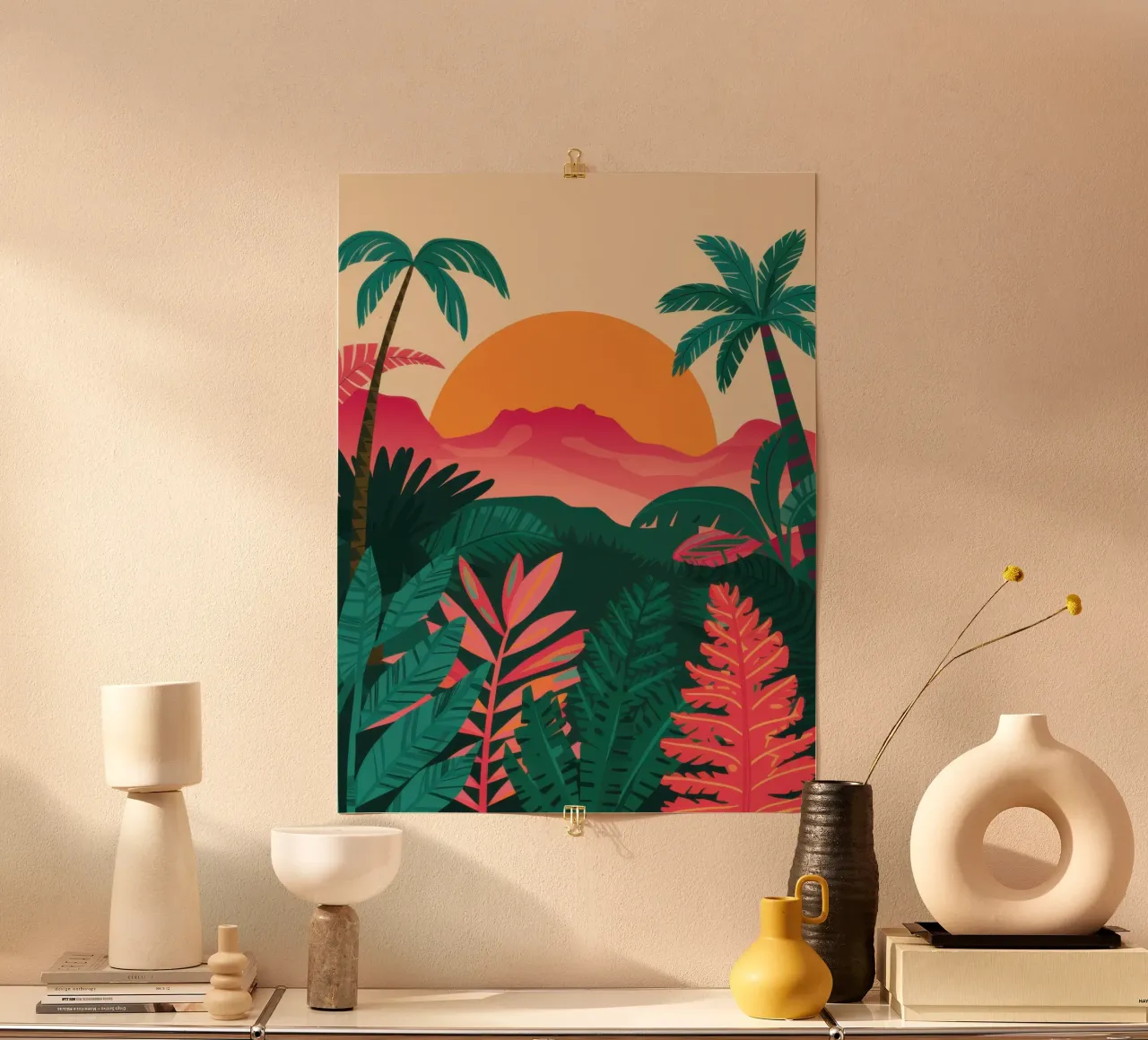 Jungle Sunset Serenity carta hahnemühle da Reds Jays