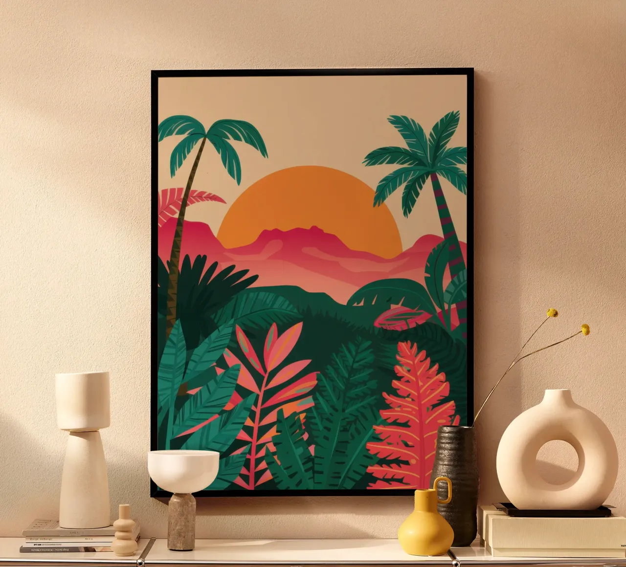 Jungle Sunset Serenity carta hahnemühle da Reds Jays