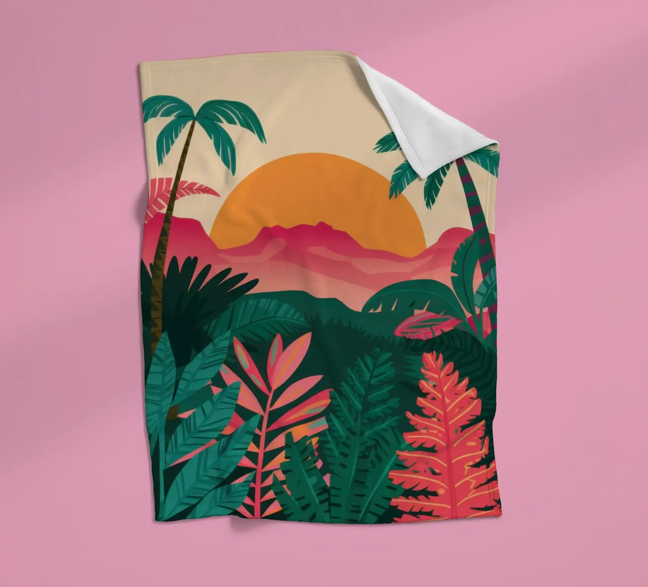 Jungle Sunset Serenity coperta in pile da Reds Jays