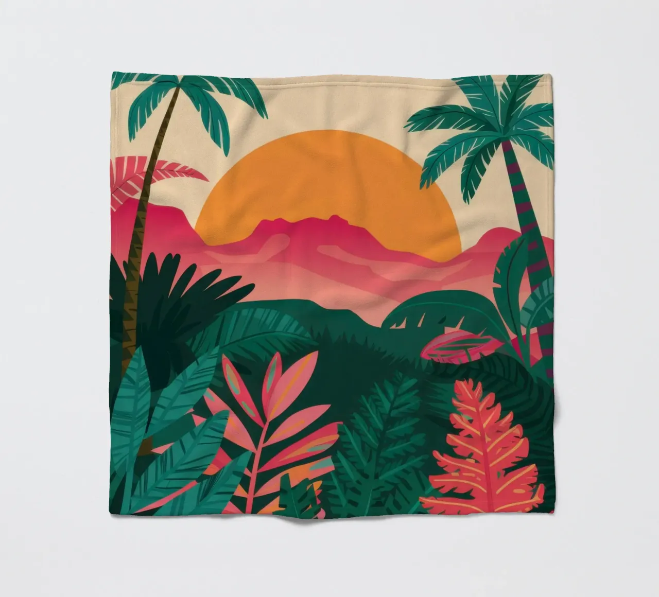 Jungle Sunset Serenity coperta in pile da Reds Jays