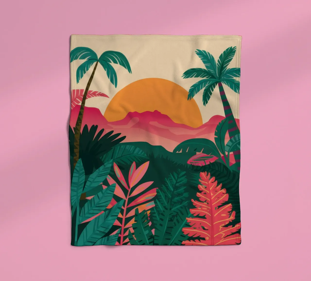Jungle Sunset Serenity coperta in pile da Reds Jays