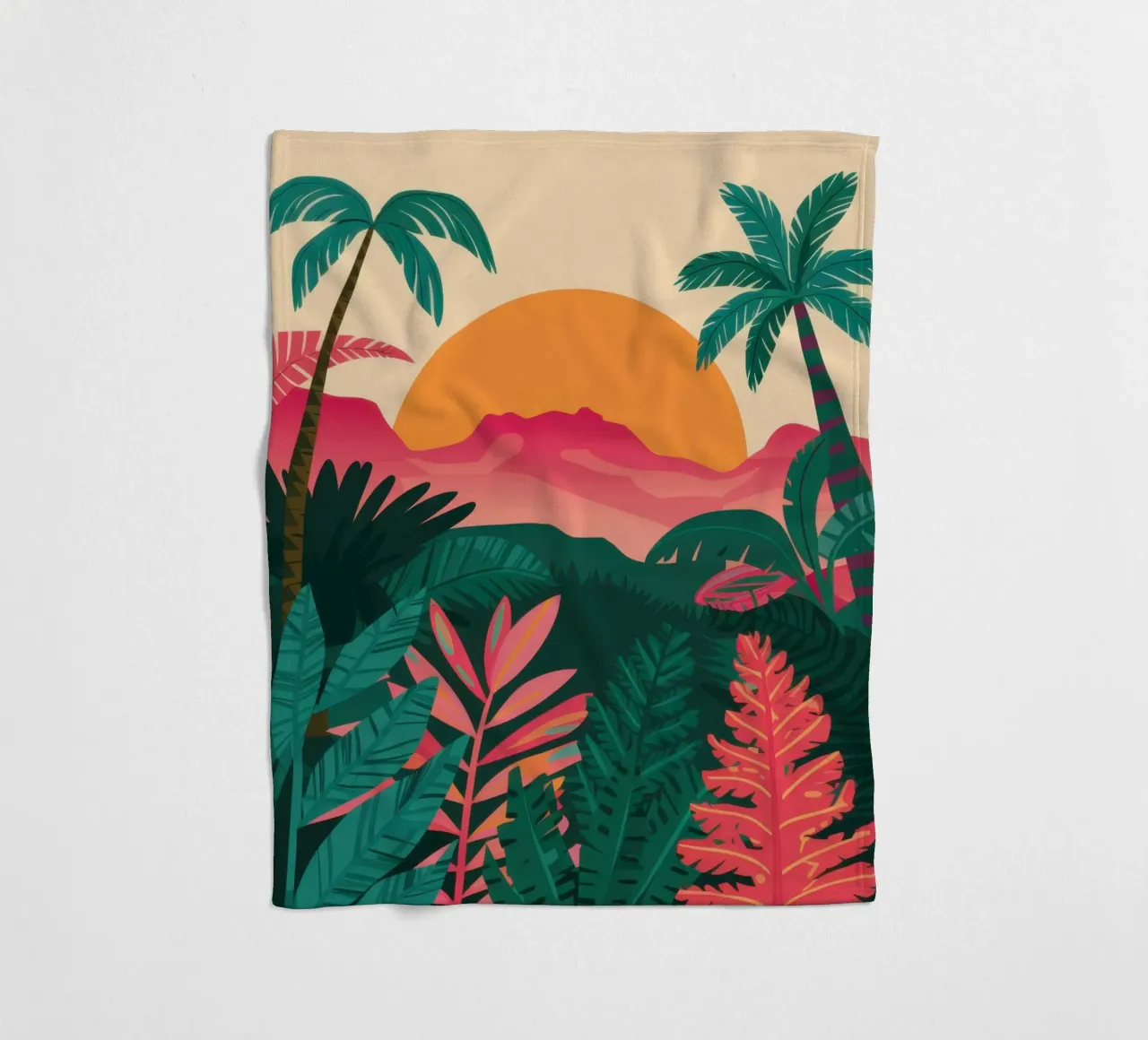 Jungle Sunset Serenity coperta in pile da Reds Jays