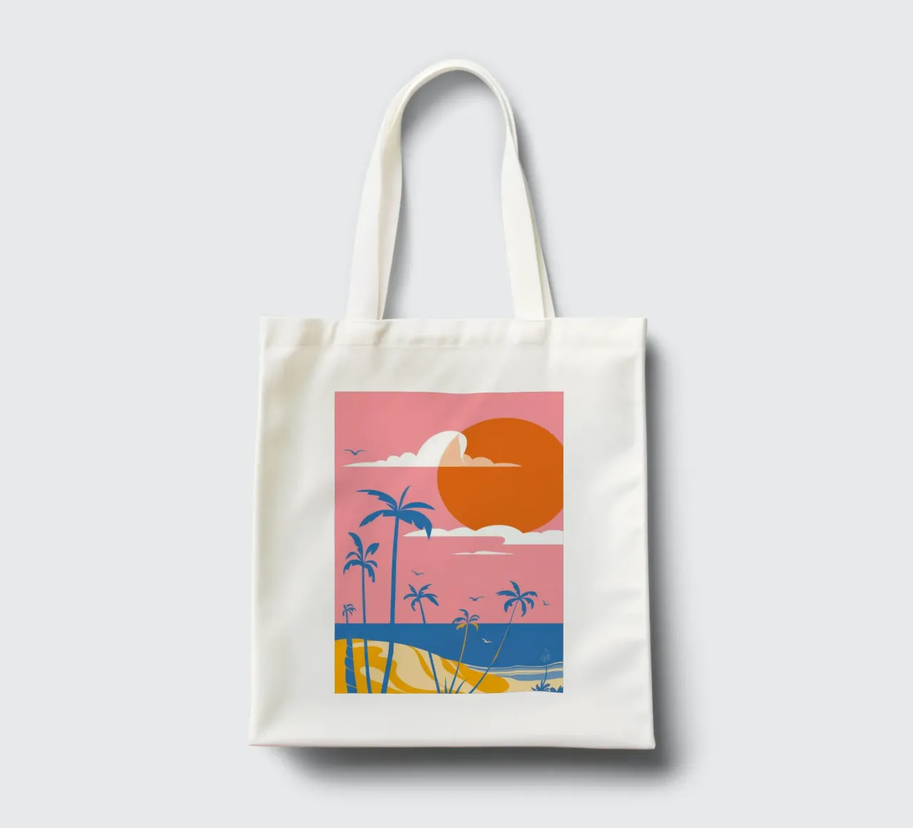 Pastel Palm Sunset tote bag by Giant Foxs