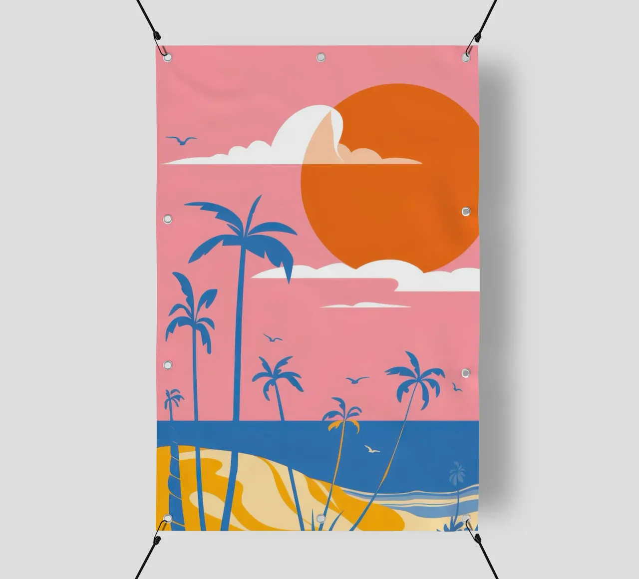 Pastel Palm Sunset pvc cover by Giant Foxs