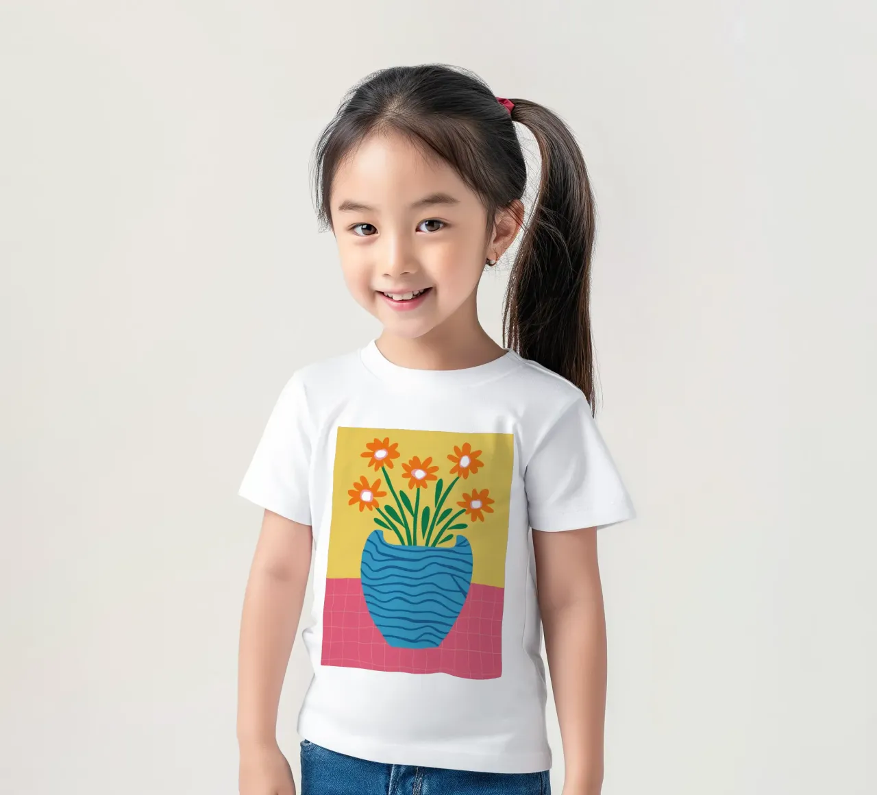 Éclat de marguerite azur t-shirt enfant de Rain Balance