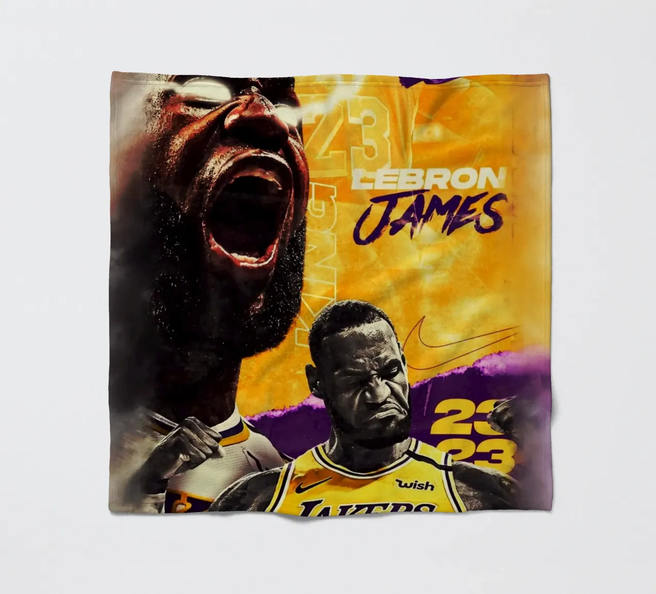 Lebron James artwork coperta in pile da Lembayung art