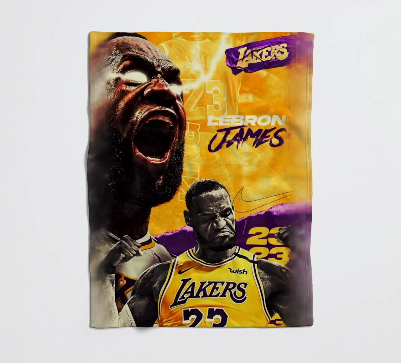 Lebron James artwork coperta in pile da Lembayung art