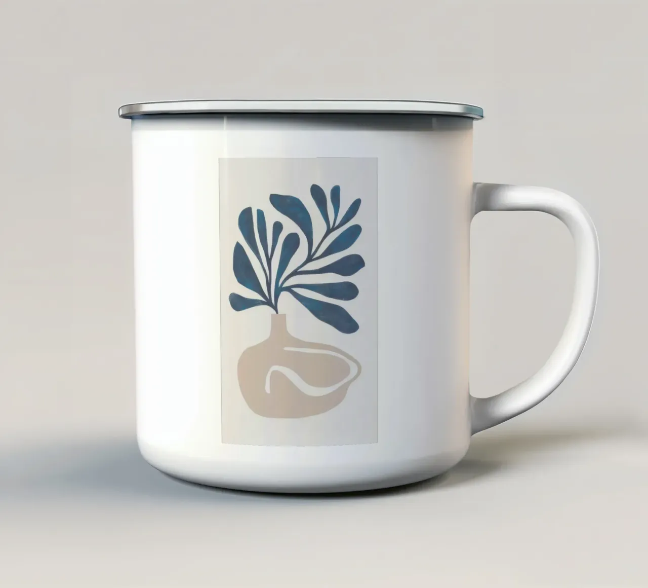 Forma di foglia minimalista tazza in smalto da Reds Jays