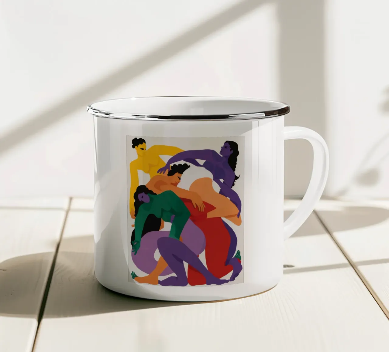 Nodo umano cromatico tazza in smalto da Giant Foxs