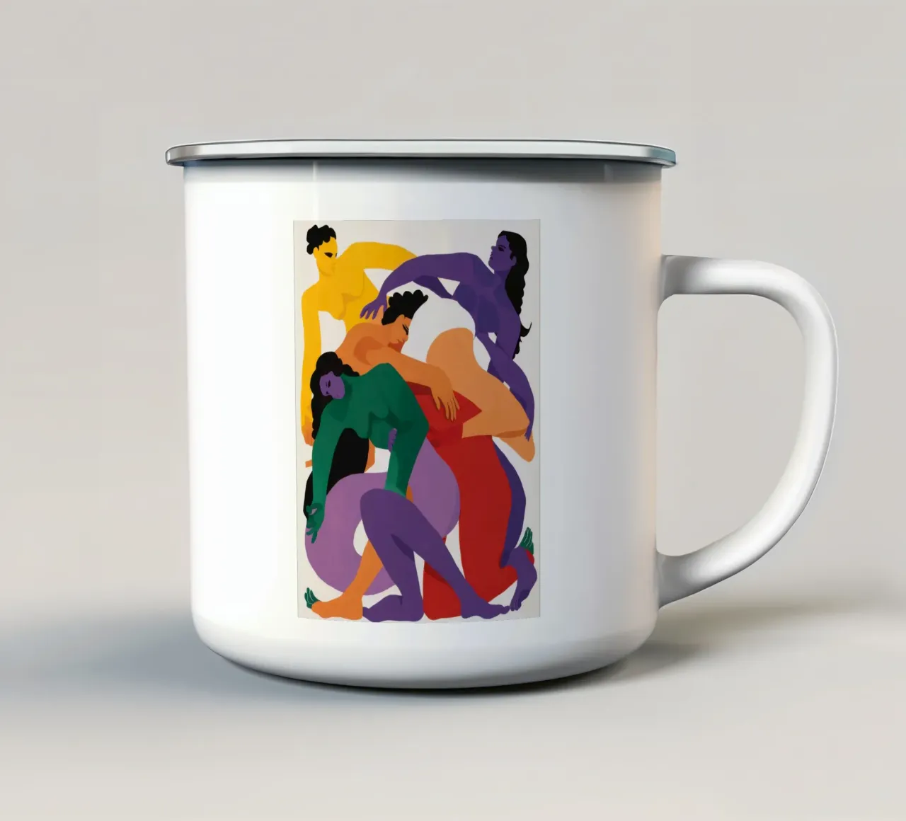 Nodo umano cromatico tazza in smalto da Giant Foxs