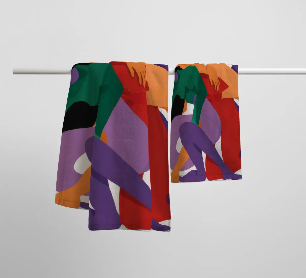 Nodo umano cromatico asciugamano da bagno da Giant Foxs