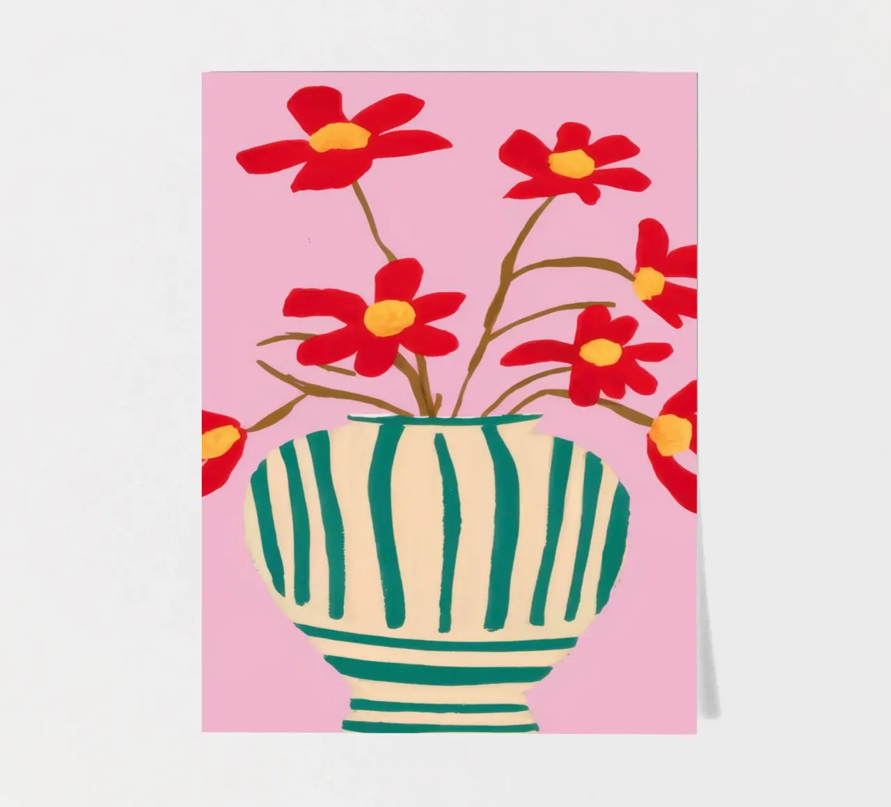 Veridian Stripe Bloom sticker sheet by Rain Balance
