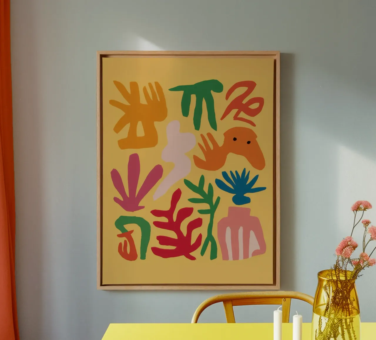 Speelse Vorm Carnaval canvas met Baklijst van Reds Jays