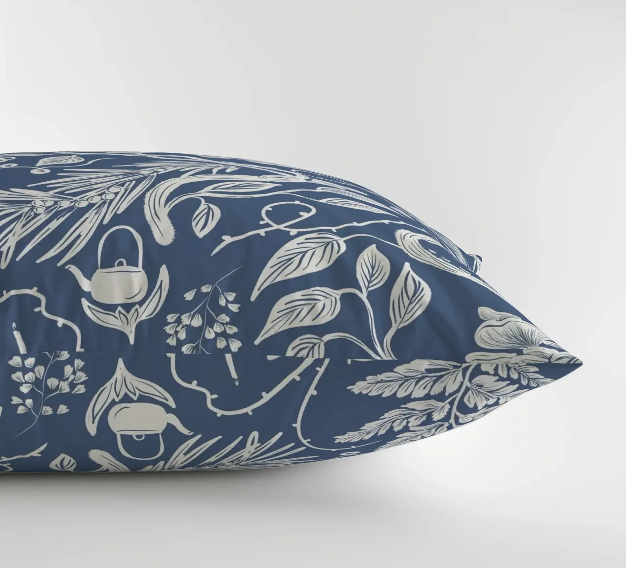 Cabincore Blue Forest Garden cuscino da anisillustration
