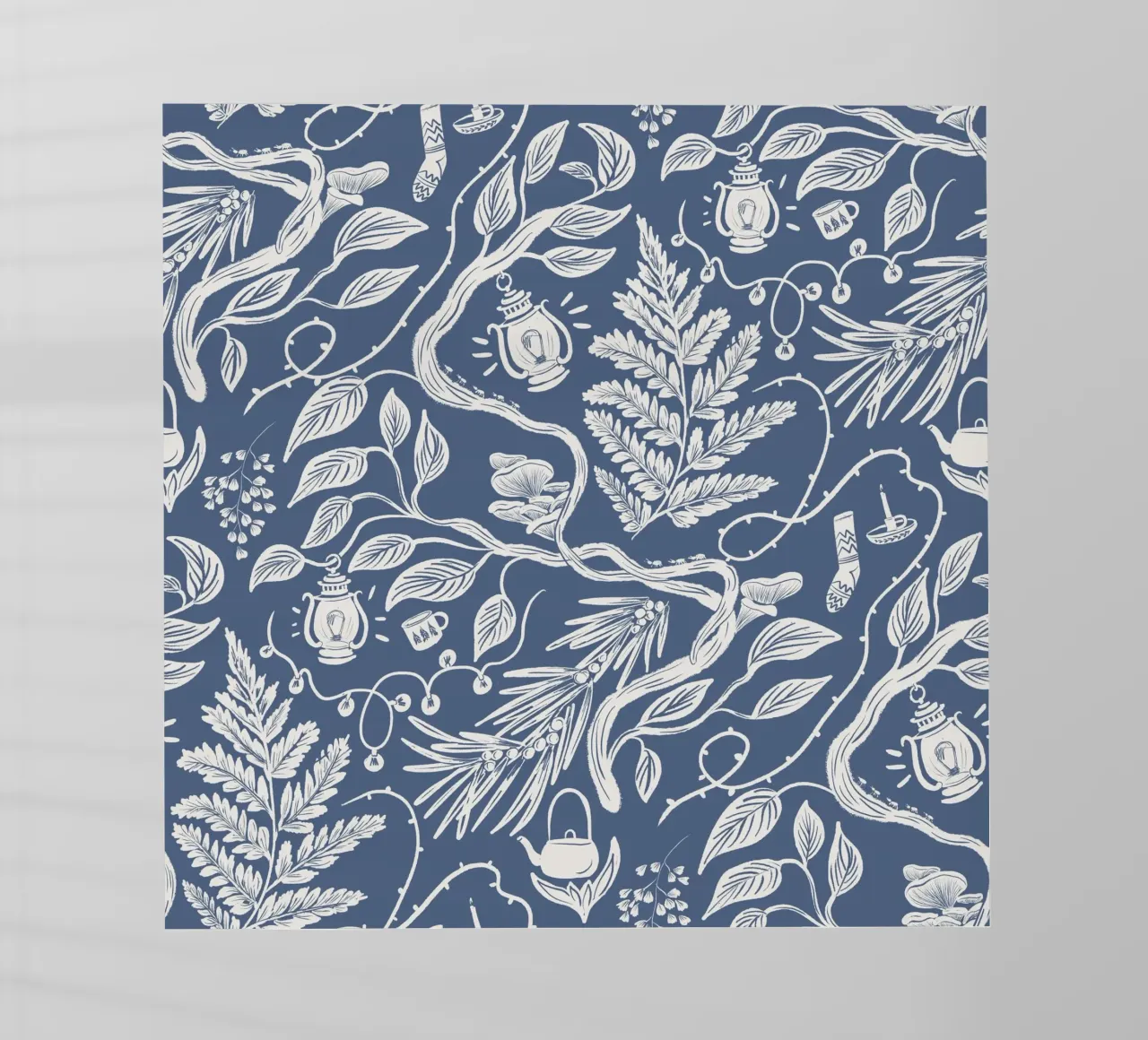 Cabincore Blue Forest Garden pellicola backlit da anisillustration