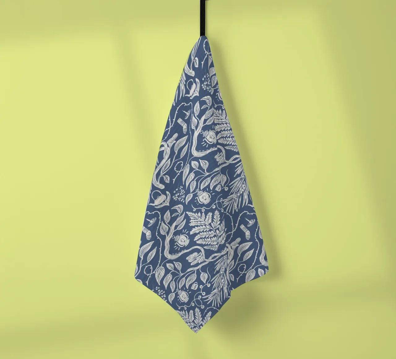 Cabincore Blue Forest Garden canovaccio da cucina da anisillustration