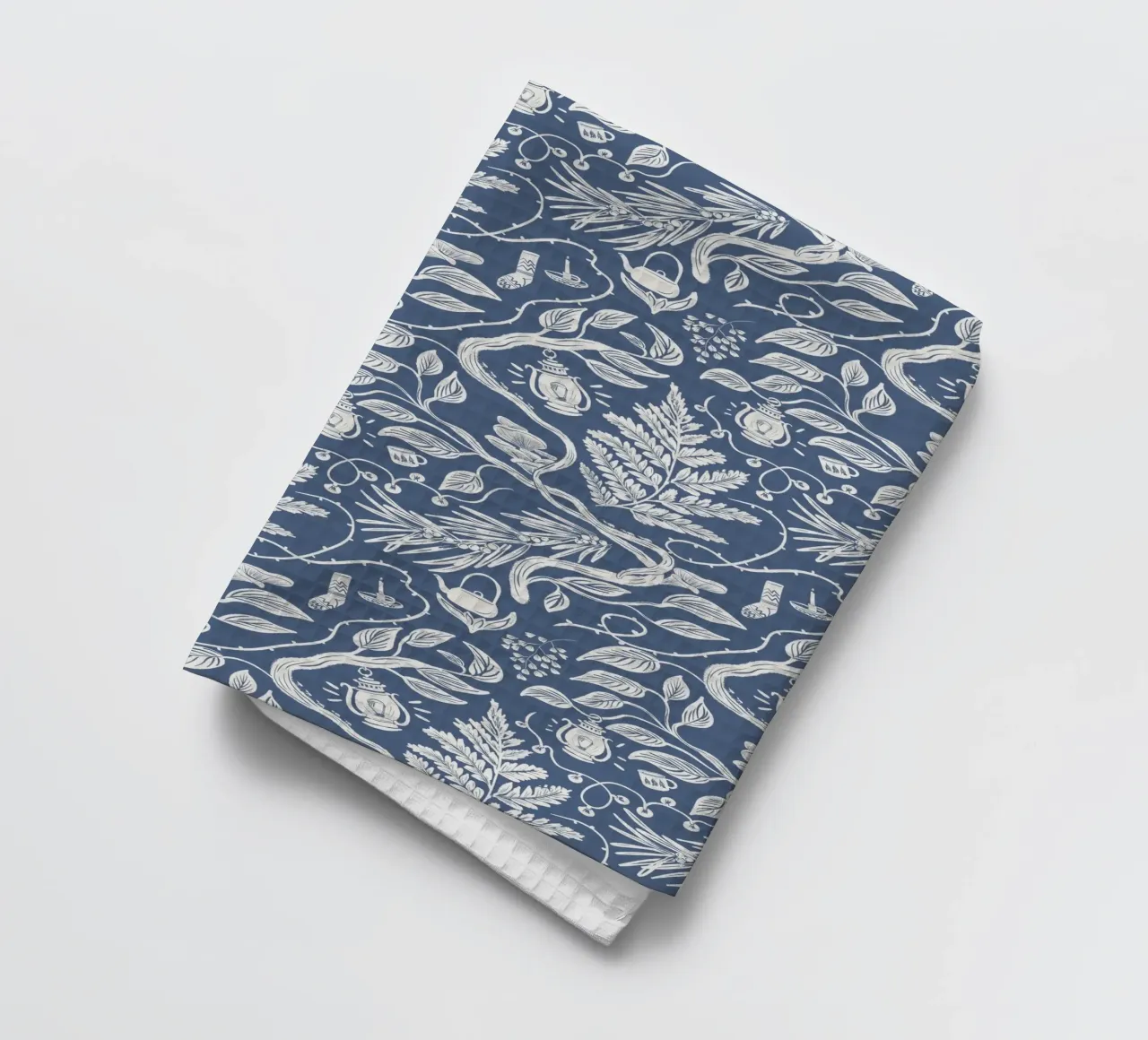 Cabincore Blue Forest Garden canovaccio da cucina da anisillustration
