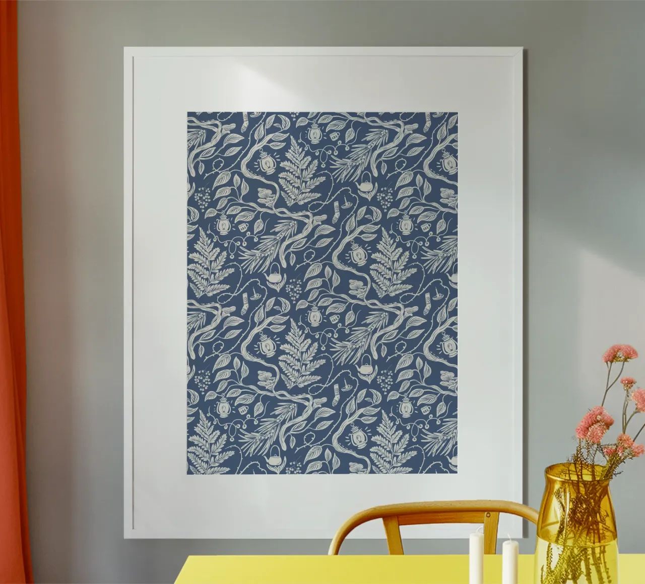 Cabincore Blue Forest Garden carta hahnemühle da anisillustration