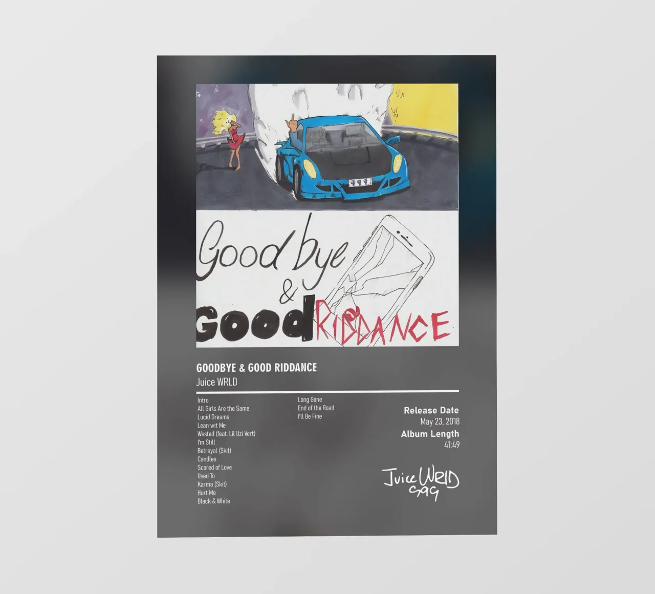 Goodbye & Good Riddance By Juice WRLD telo in pvc da DGUnder