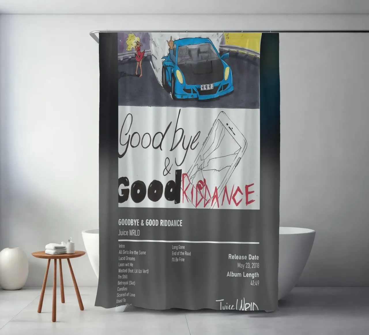 Goodbye & Good Riddance By Juice WRLD tenda da doccia da DGUnder