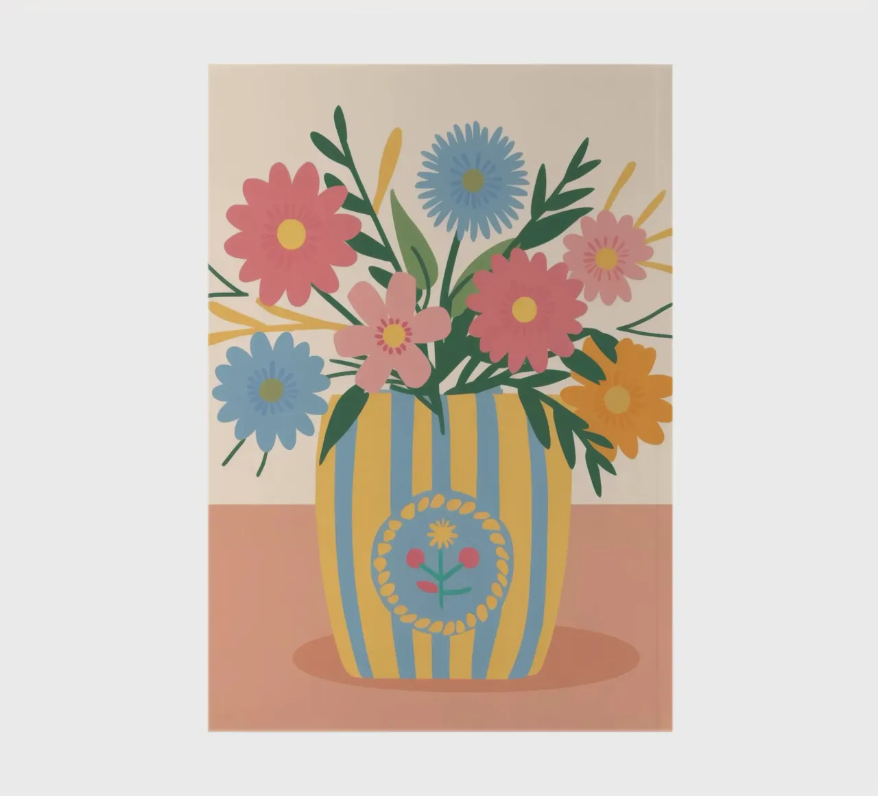 Sun Stripe Bouquet notebook by Rain Balance
