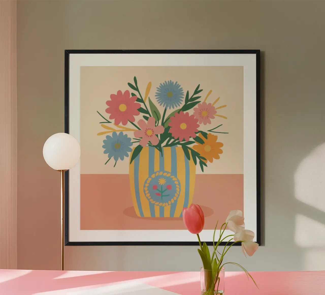 Bouquet di strisce di sole poster da Rain Balance