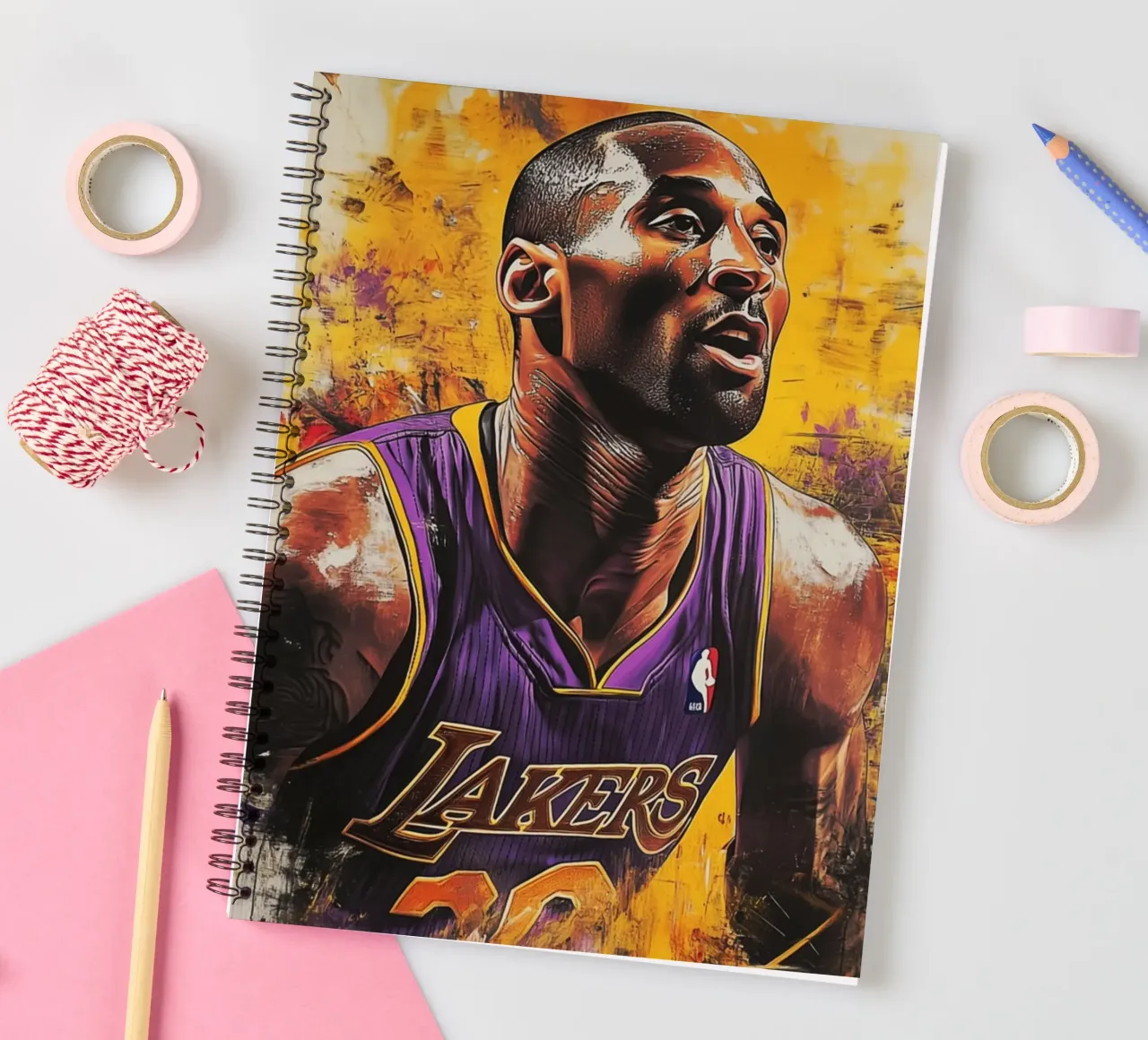 Kobe Bryant art spiral notebook by Lembayung art