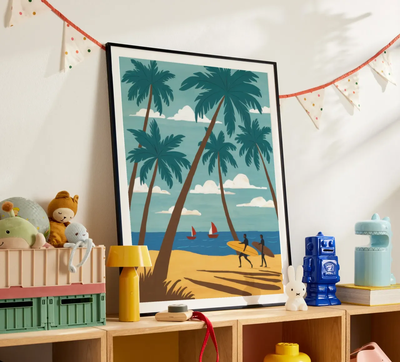 Surfisti dell'ora d'oro poster con telaio in plastica da Reds Jays