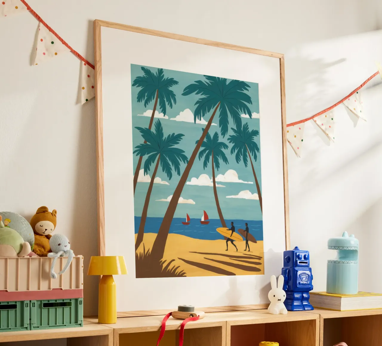 Surfisti dell'ora d'oro poster con telaio in plastica da Reds Jays