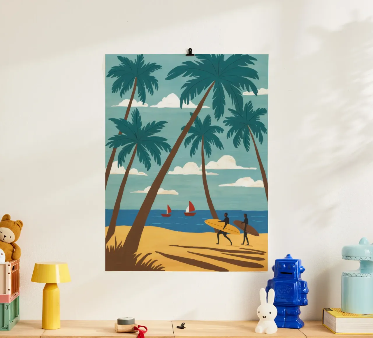 Surfisti dell'ora d'oro poster con telaio in plastica da Reds Jays