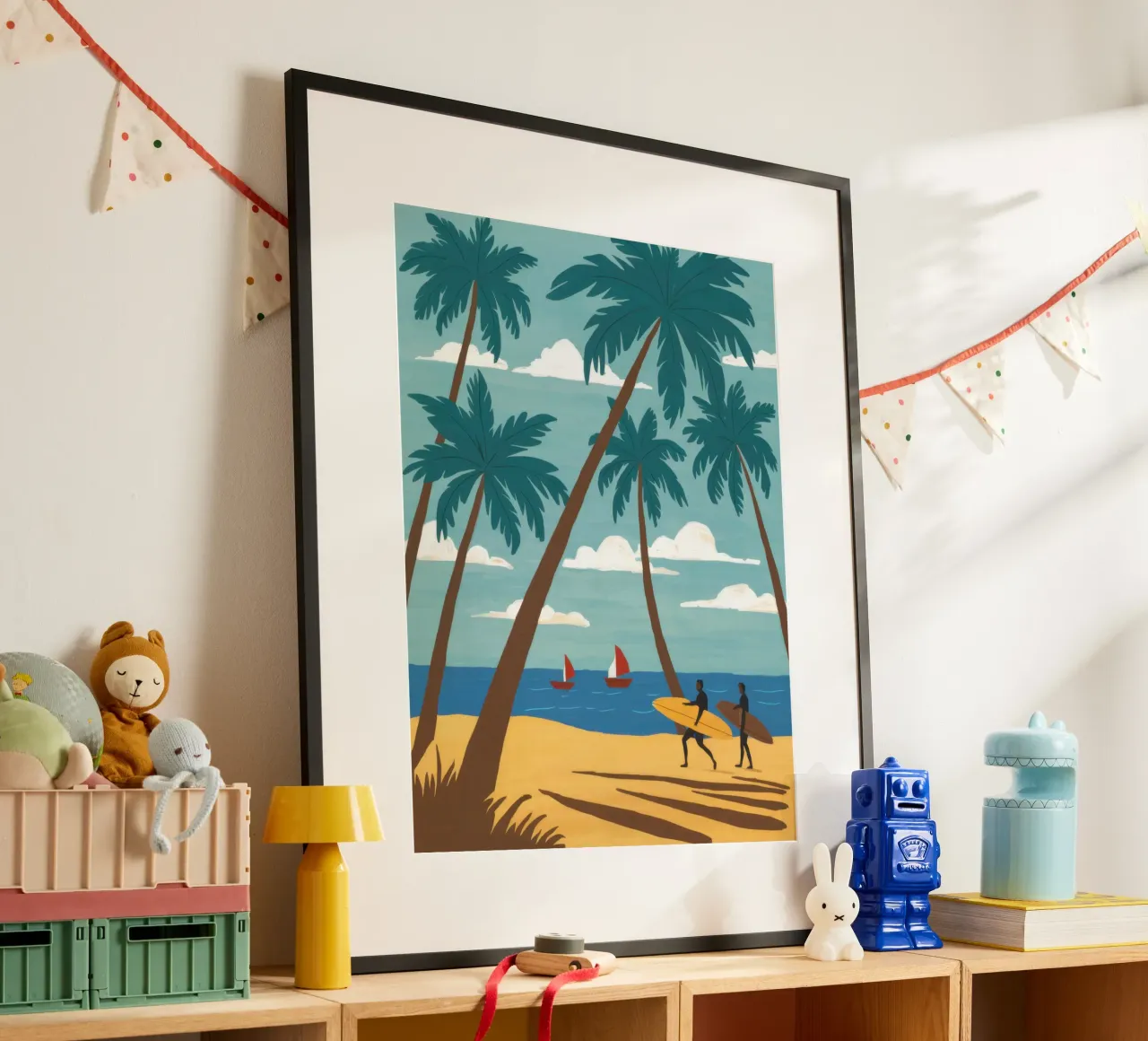 Surfisti dell'ora d'oro poster con telaio in plastica da Reds Jays