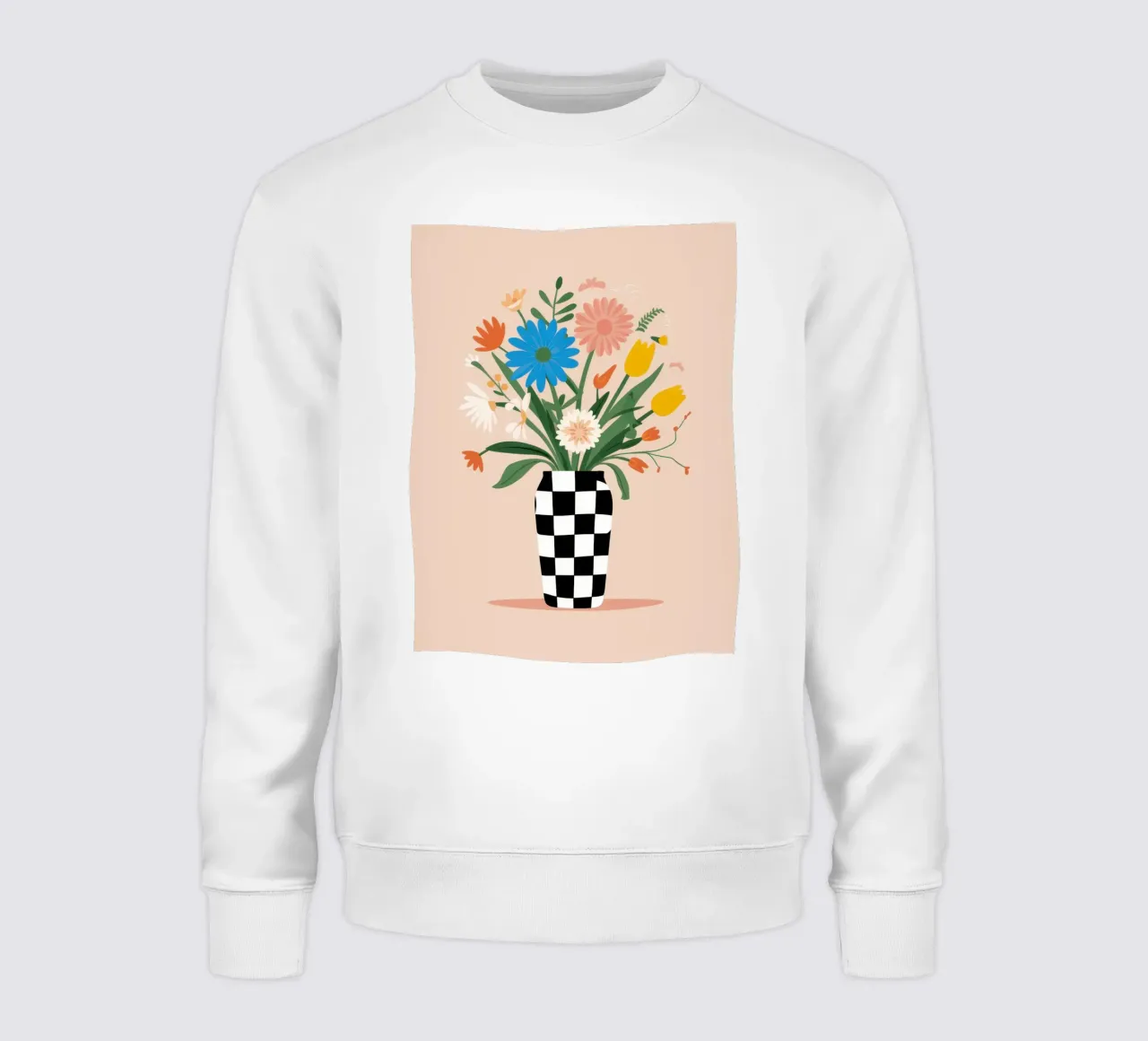 Checkered Bloom Balance sweatshirt by Rain Balance
