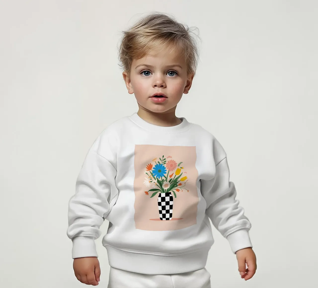 Bilanciamento del fiore a scacchi felpa neonato da Rain Balance