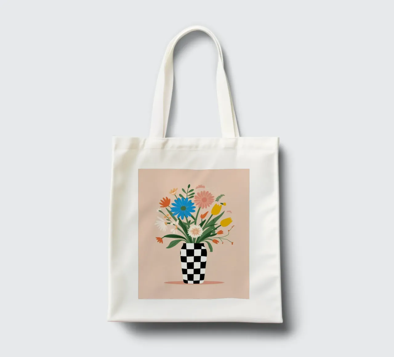 Bilanciamento del fiore a scacchi borsa in juta da Rain Balance