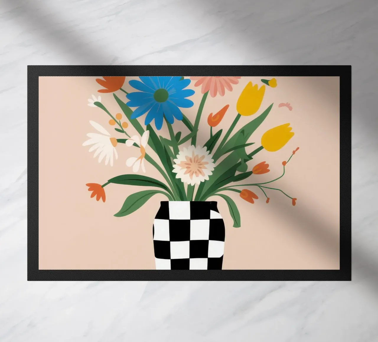 Bilanciamento del fiore a scacchi zerbino da Rain Balance