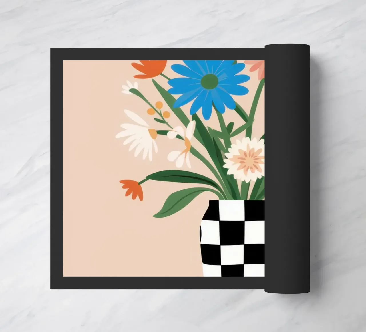 Bilanciamento del fiore a scacchi zerbino da Rain Balance