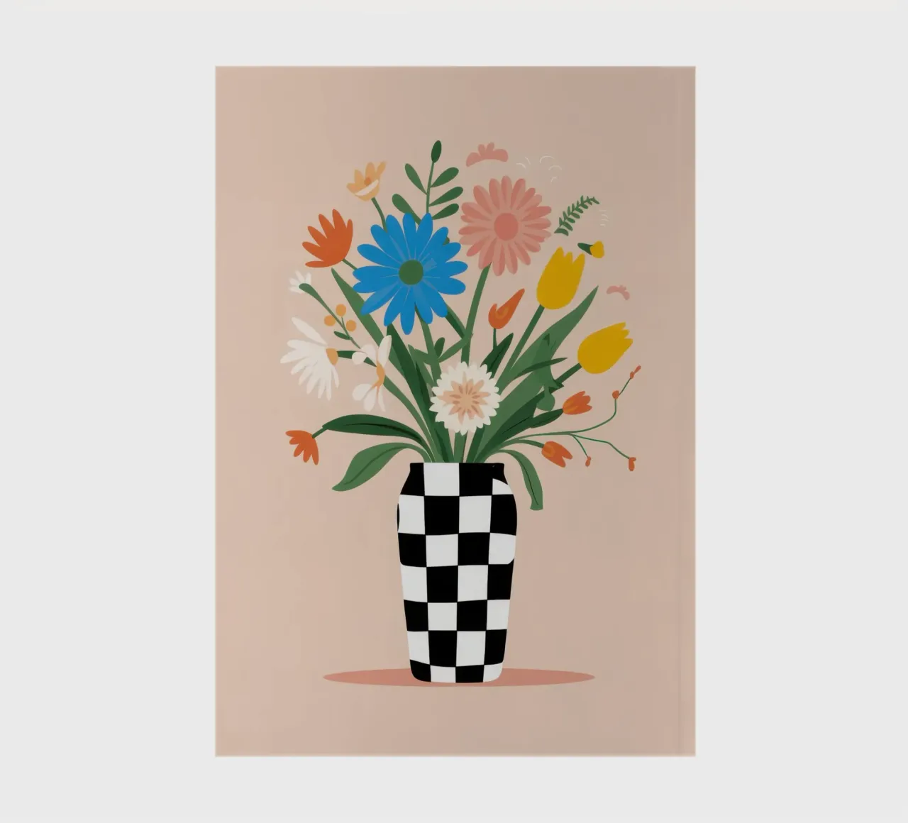 Checkered Bloom Balance notebook by Rain Balance