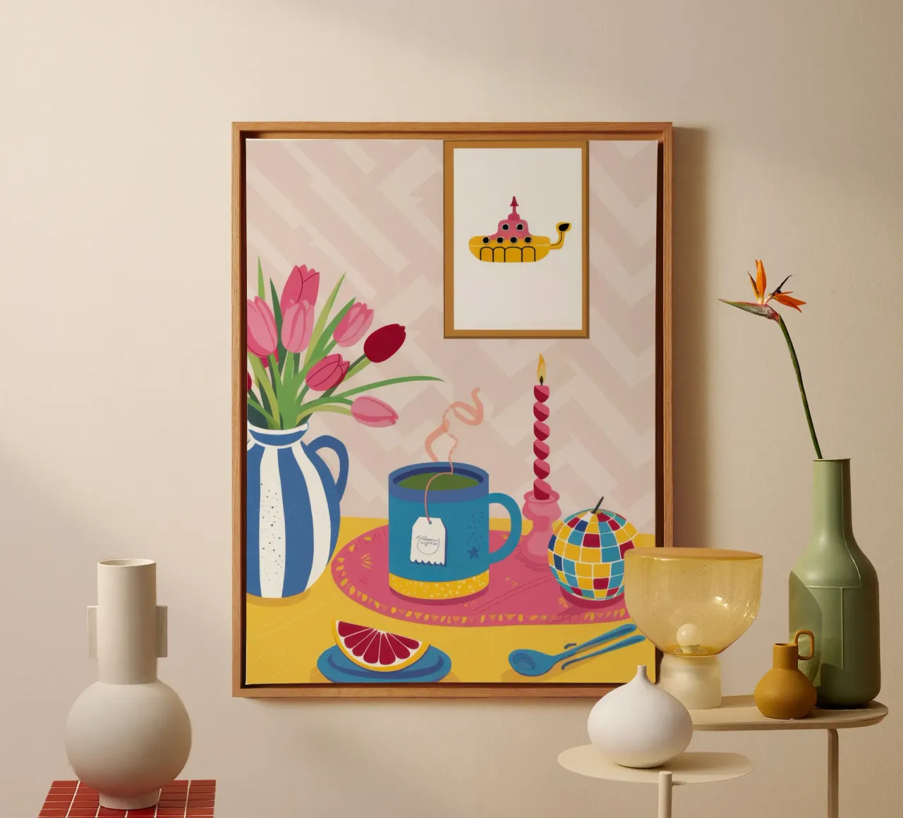 Tulip Tea Tableau toile avec Caisse américaine de Reds Jays