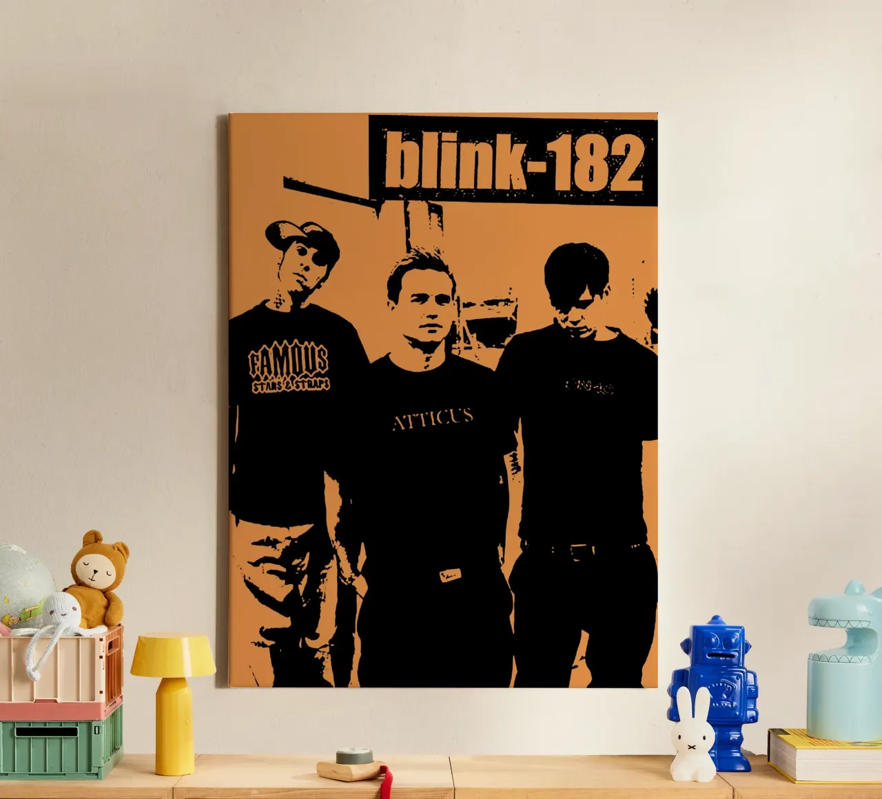 Blink 182 3 Type canvas by music soul